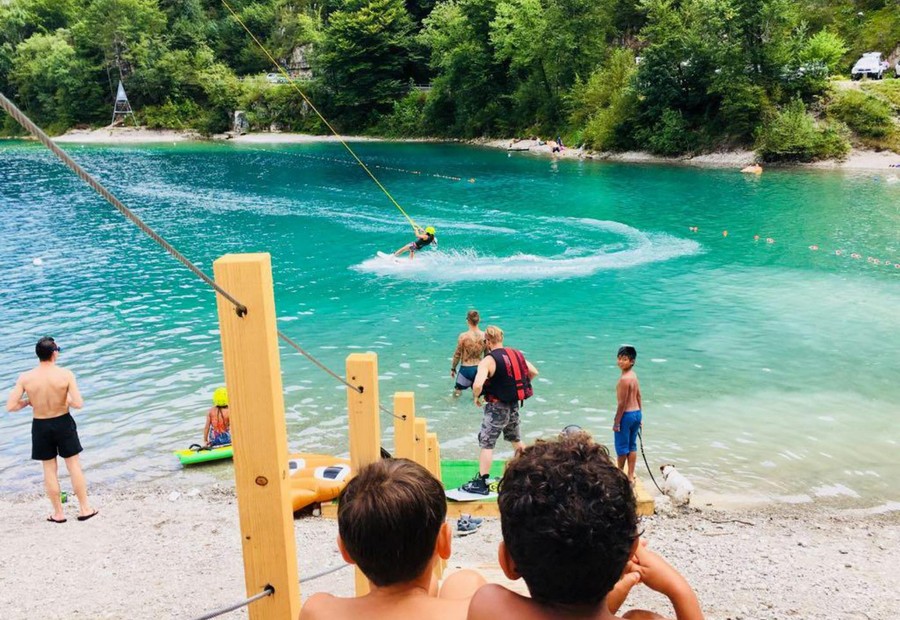 Wakeboard school on Lake Ledro, Villaggio Azzurro Ledro
